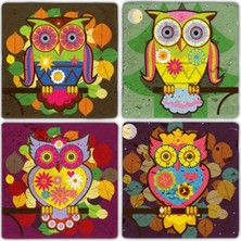 Oscar Stone Decor Doğaltaş Bardak Altlığı 4'lü Set 10 x 10 cm