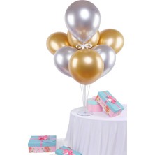Kidspartim 7 'li Balon Demeti Krom Gold Gümüş Balon