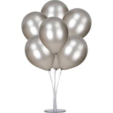 Kidspartim 7 'li Balon Stand Demeti Gümüş Balon