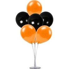 Kidspartim 7 'li Balon Demeti Siyah Turuncu Balon