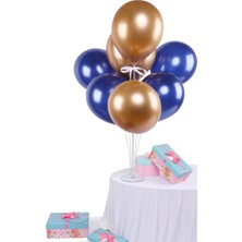 Kidspartim 7 'li Balon Demeti Gold Lacivert Balon