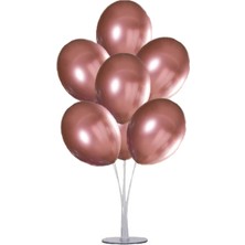 Kidspartim 7 'li Balon Stand Demeti Krom Pembe Balon