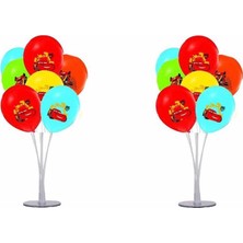Kidspartim 7 'li Balon Stand Demeti Cars Baskılı Balon