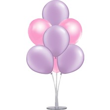 Kidspartim 7 'li Balon Stand Demeti Pembe 'lila Balon