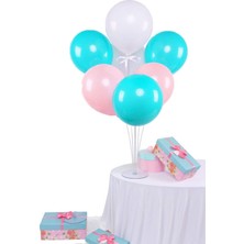 Kidspartim 7 'li Balon Demeti Pembe Beyaz Mint Yeşili Balon