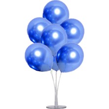 Kidspartim 7 'li Balon Stand Demeti Krom Mavi Balon