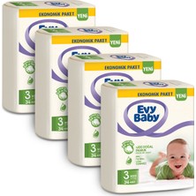 Evy Baby Bebek Bezi 3 Beden Midi 4'lü Fırsat Paketi 136 Adet (Yeni)