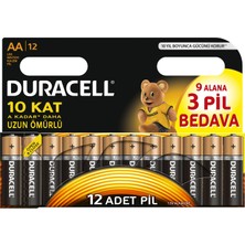 Duracell Alkalin AA Kalem Pil (12 + 12) 24'lü Paket