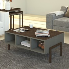 BMdekor Orta Sehpa Leno Demir Ayak Kahve