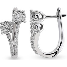 Harem Altın 0.48 Ct Coronet Pırlanta Küpe Cork5