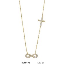 Harem Altın 14 Ayar Altın Haç Sonsuzluk Kolye Kly1470
