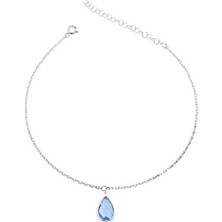 Harem Altın Damla Taşlı Gümüş Halhal - Gms791