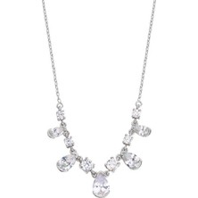 Harem Altın Pırlanta Montür Sıra Damla Gümüş Kolye - Gms1381