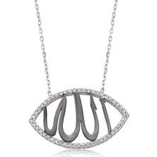 Harem Altın Pt2610162 Gümüş Allah Yazılı Bayan Kolye