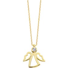 Harem Altın Tektaş Melek Gümüş Kolye - Gms1602