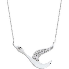 Harem Altın Turna Gümüş Kolye - Gms1389