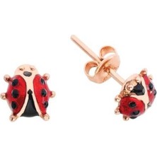 Harem Altın Uğur Böceği Gümüş Küpe - Gms707