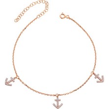 Harem Altın Üçlü Çapa Gümüş Halhal - Gms834