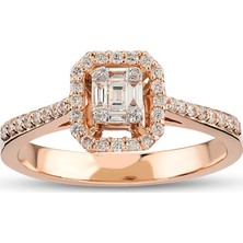 Harem Altın 0.32 Ct Baget Pırlanta Yüzük B18