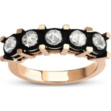 Harem Altın 0.50 Ct Elmas Beştaş Yüzük Ey26