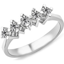 Harem Altın 0.35 Karat F Renk Beştaş Pırlanta Yüzük Pb513