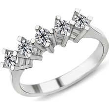 Harem Altın 0.52 Karat E Renk Beştaş Pırlanta Yüzük Pb522