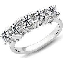 Harem Altın 1.00 Karat F Renk Beştaş Pırlanta Yüzük Pb598