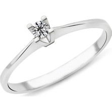 Harem Altın 0.13 Karat G Renk Tektaş Pırlanta Yüzük Pr103