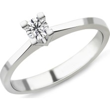 Harem Altın 0.27 Karat D Renk Pırlanta Tektaş Yüzük Pr134