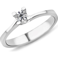 Harem Altın 0.22 Karat D Renk Pırlanta Tektaş Yüzük Pr143