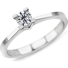 Harem Altın 0.43 Karat G Renk Hrd Sertifikalı Pırlanta Tektaş Yüzük Pr152