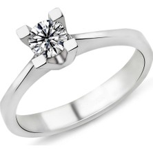 Harem Altın 0.48 Karat G Renk Hrd Sertifikalı Pırlanta Tektaş Yüzük Pr164