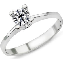 Harem Altın 0.53 Karat G Renk Hrd Sertifikalı Pırlanta Tektaş Yüzük Pr174