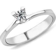 Harem Altın 0.18 Karat F Renk Pırlanta Tektaş Yüzük Pr220