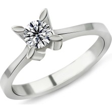 Harem Altın 0.48 Karat D Renk Pırlanta Hrd Pırlanta Tektaş Yüzük Pr24