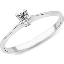 Harem Altın 0.08 Karat E Renk Tektaş Pırlanta Yüzük Pr280