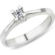 Harem Altın 0.19 Karat G Renk Pırlanta Tektaş Yüzük Pr337