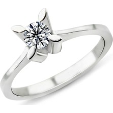 Harem Altın 0.43 Karat G Renk Hrd Sertifikalı Pırlanta Tektaş Yüzük Pr372