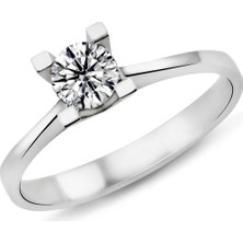 Harem Altın 0.53 Karat D Renk Hrd Sertifikalı Pırlanta Tektaş Yüzük Pr386