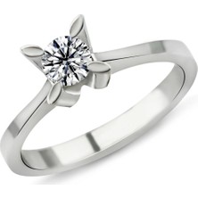 Harem Altın 0.41 Karat G Renk Hrd Sertifikalı Pırlanta Tektaş Yüzük Pr411