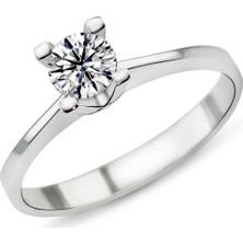 Harem Altın 0.61 Karat D Renk Hrd Sertifikalı Pırlanta Tektaş Yüzük Pr424