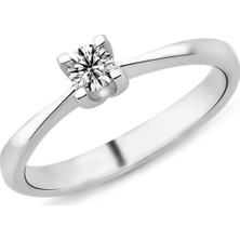 Harem Altın 0.25 Karat E Renk Pırlanta Tektaş Yüzük Pr452