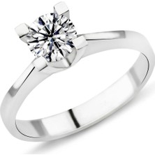 Harem Altın 0.81 Karat D Renk Hrd Sertifikalı Pırlanta Tektaş Yüzük Pr453