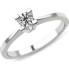 Harem Altın 0.38 Karat E Renk Hrd Sertifikalı Pırlanta Tektaş Yüzük Pr473