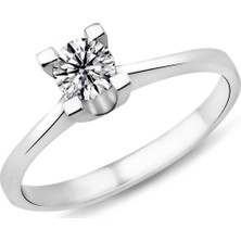 Harem Altın 0.28 Karat E Renk Pırlanta Tektaş Yüzük Pr61