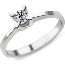 Harem Altın 0.22 Karat F Renk Pırlanta Tektaş Yüzük PR71