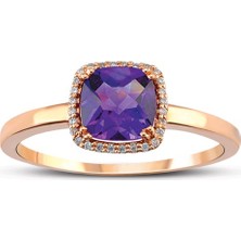 Harem Altın 0.76 Ct Pırlanta Renkli Taşlı Yüzük Rty2