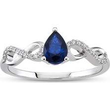 Harem Altın 0.47 Ct Pırlanta Safir Yüzük Rty27