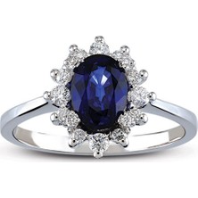 Harem Altın 1.16 Ct Pırlanta Safir Yüzük Rty4