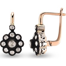 Harem Altın 0.39 Ct Elmas Zümrüt Küpe Ek13